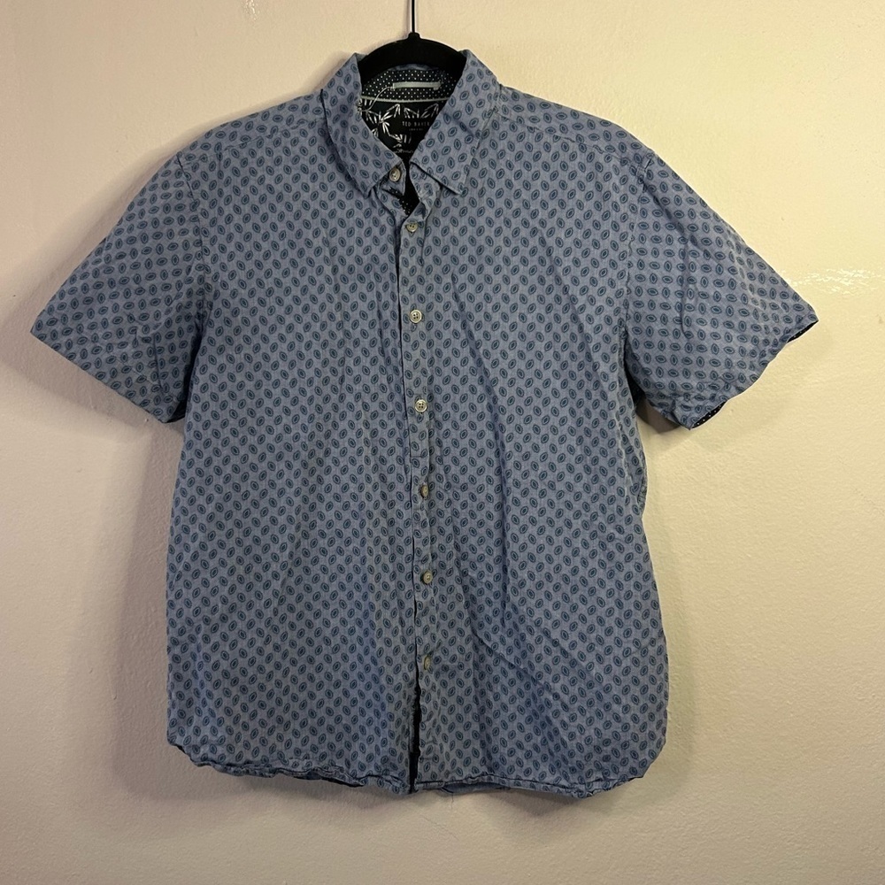 Ted Baker Newfone Chambray Geo Button Down